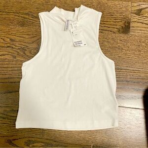 H&M Mock Neck Sleeveless Crop Top